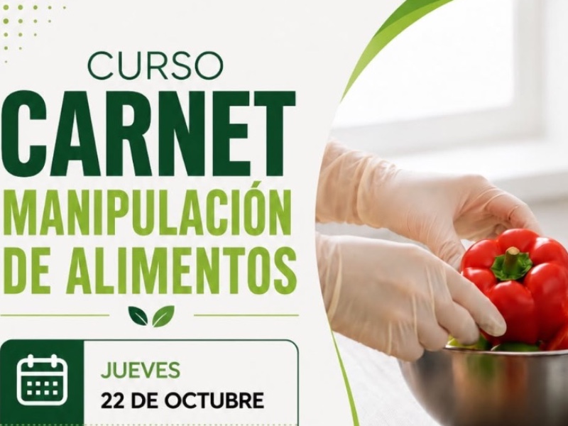 Nueva capacitación para obtener el Carnet de Manipulación de Alimentos en Villa del Totoral
